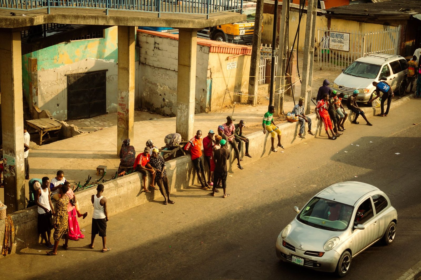 A quiet street in Ohafia, Abia State, at dusk