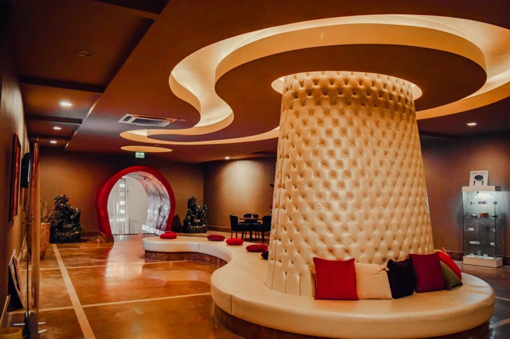 Hotel lounge in Okpanam used as a discreet meeting point