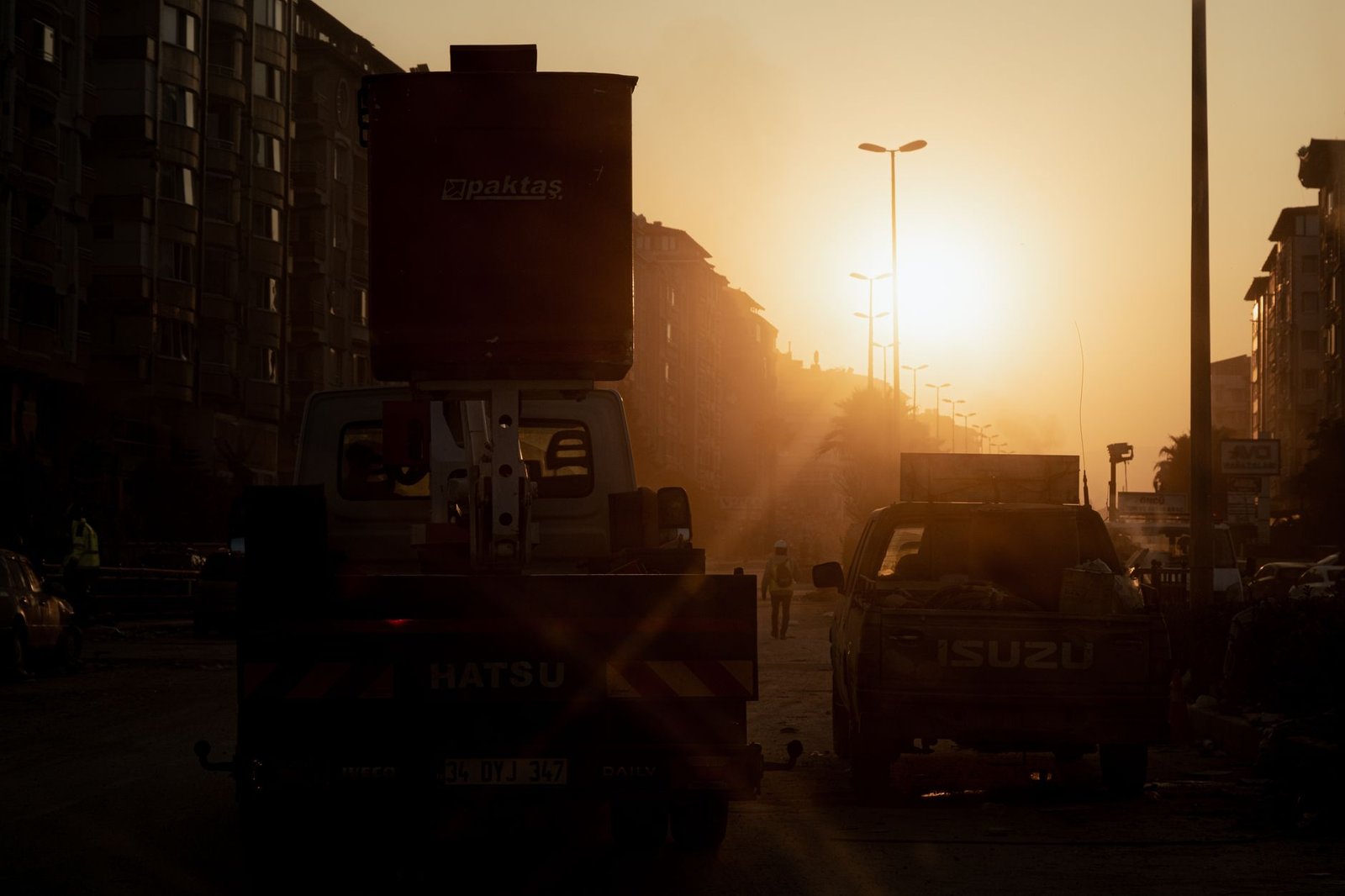 Quiet street scene in Yola, Adamawa at golden hour